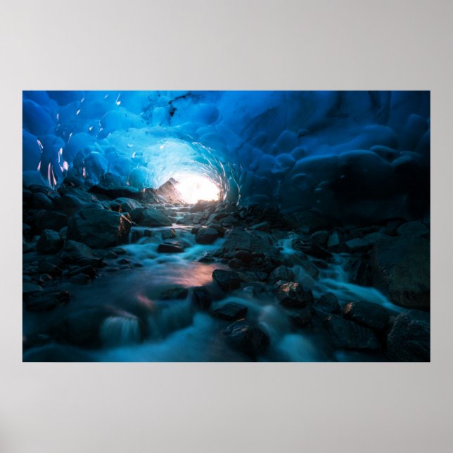 Poster Gelo e neve | Mendenhall Glacier, Juneau, Alasca (Frente)