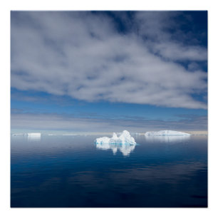 Pôster gelo flutuante na Antártica