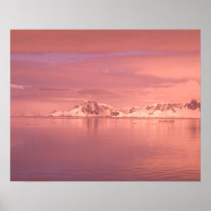 Poster Gelo, Neve, Icebergs nos canais ao longo da