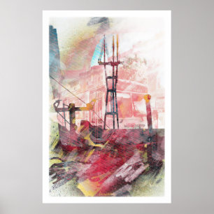 Poster Gêmeo elétrico de San Francisco da vida de