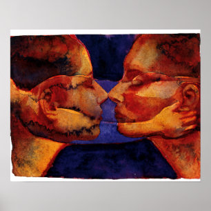 Poster Gêmeo pequeno do espelho com figura