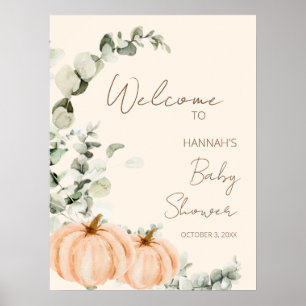Poster Gêmeos Caem Pequeno Pumpkin Baby Shower Bem-vindo
