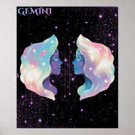 Poster Gêmeos Celestiais – Arte de Astrologia