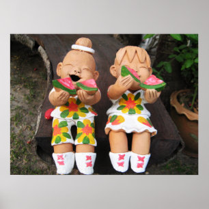Pôster Gêmeos Felizes ハ ー か わ い い