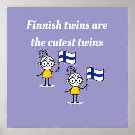 Poster Gêmeos finlandeses são os gêmeos mais fofos