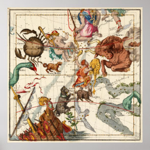 Pôster Gêmeos, Orion, cancer, Taurus, Canis e outro