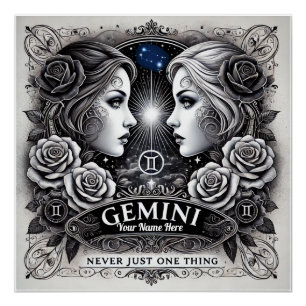 Pôster Gemini "Nunca Só Uma Coisa" Poster brilhante