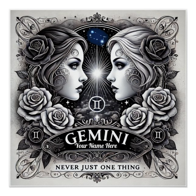 Pôster Gemini "Nunca Só Uma Coisa" Poster brilhante (Frente)