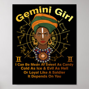Poster Gemini Queen Sweet Como Adormecida Negra