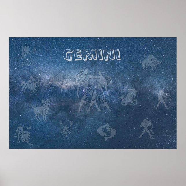 Poster Gemini transparente (Frente)