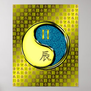 Poster Gemini & Water Dragon