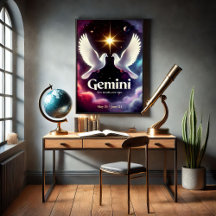Gemini Zodiac Doves in Harmony