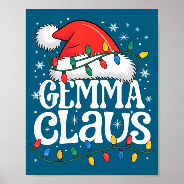 Poster Gemma Claus Funny Xmas Christmas Grandma Holiday S (Frente)