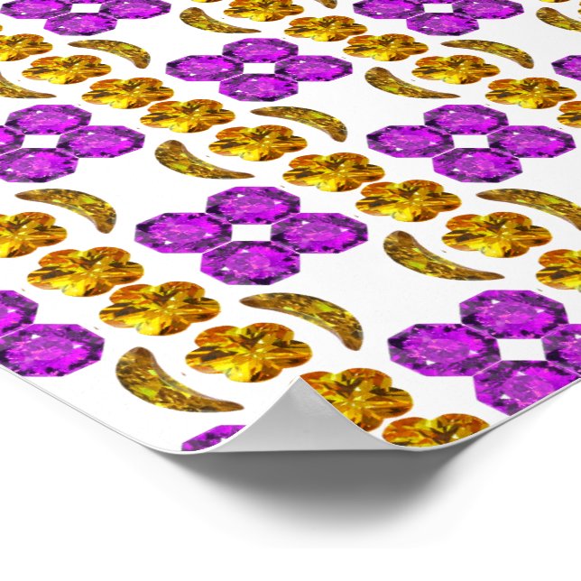 Poster Gemstone Art Purple Orange (Borda)
