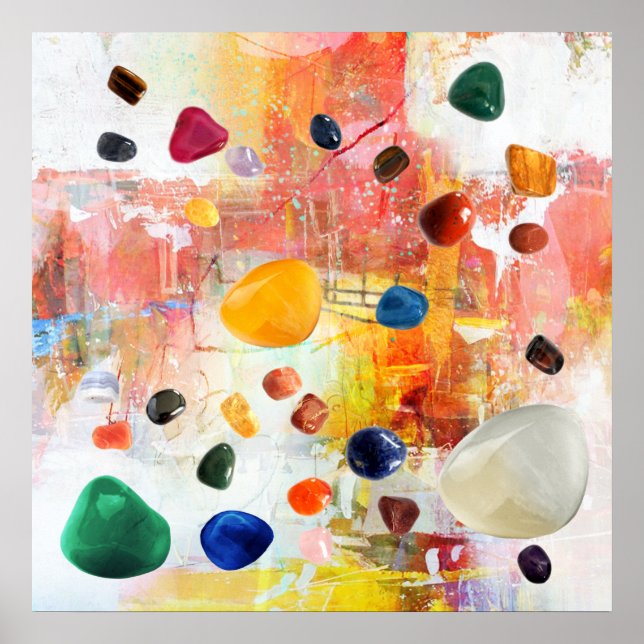 Pôster Gemstone de cura de cristais (Frente)