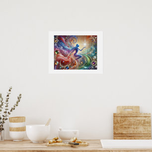 Poster Gemstone Harmony: Maravilha da Aquarela
