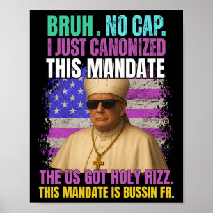 Poster Gen A Slang Trump Como Igreja Vaticano Papa Repúbl