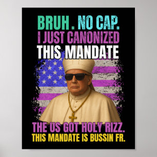 Poster Gen A Slang Trump Como Igreja Vaticano Papa Repúbl