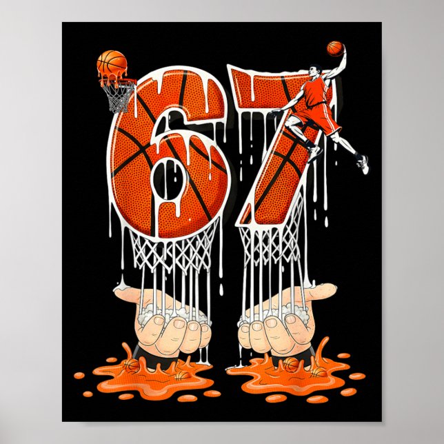 Poster Gen Alpha Slang Kids 67 Basketball Ice Cream Drip  (Frente)