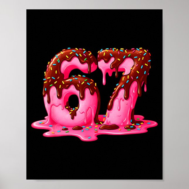 Poster Gen Alpha Slang Kids 67 Ice Cream Drip Six Seven  (Frente)