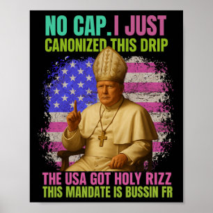 Poster Gen Alpha Slang Trump Como Vaticano Igreja Pope Re
