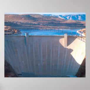 Poster Gen Canyon Dam no Rio Colorado em Page,
