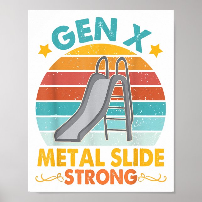 Poster Gen Funny X Generation Sarcasm Gen X Metal Slide A (Frente)