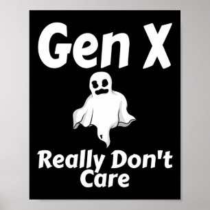 Poster Gen X Realmente não liga para o Fantasma Humo do H