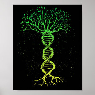 Poster Genalogia de Vida da Árvore Dna Bióloga Genética C