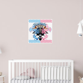Poster Gender Reveal Party Pink Blue