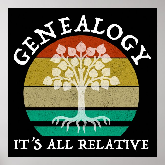 Poster Genealogia - Tudo é Relativo (Frente)