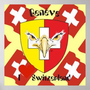 Pôster Genebra, Genève Suíça Suisse Svizzera poster/