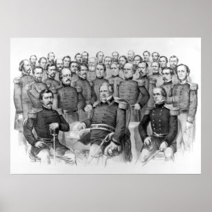 Poster Generais da Guerra Civil da União poster/impressão