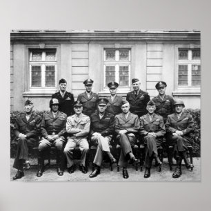 Pôster Generais WWII dos E.U. -- Ike, Patton, Bradley