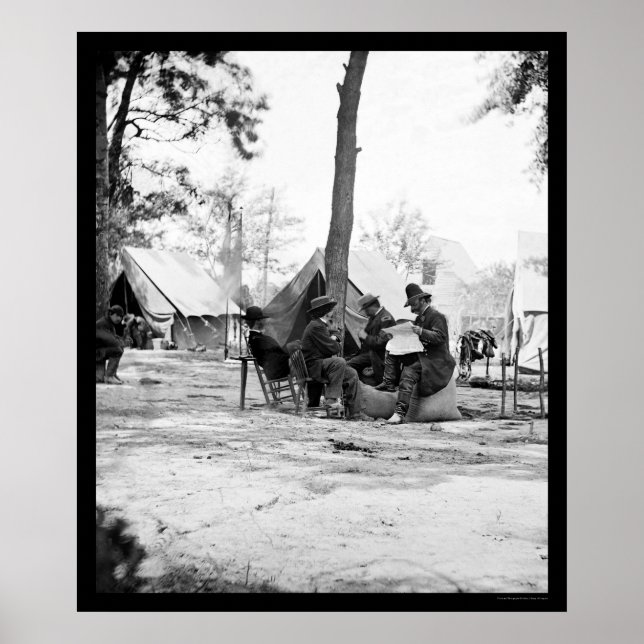 Poster General Ambrose E. Burnside e Matthew Brady 1863 (Frente)