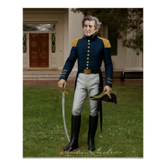Pôster General Andrew Jackson de uniforme na Hermitage