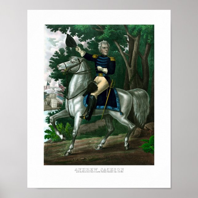 Poster General Andrew Jackson Em Horseback (Frente)