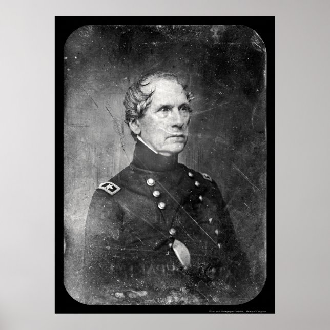 Pôster General do Exército John Wool Daguerreotype 1844 (Frente)