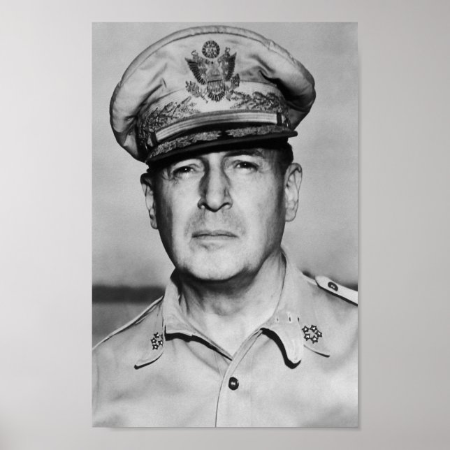 Poster General Douglas MacArthur Portrait (Frente)