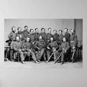 Poster General Frank Blair e funcionarios