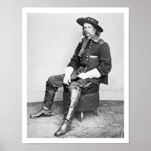 Poster General George A. Custer (foto de b/w)