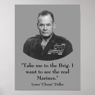 Poster General Lewis "Chesty" Puller -- Fuzileiro Naval