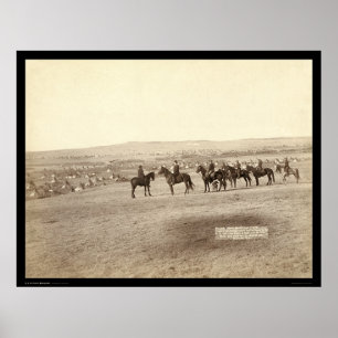 Poster General Miles & Staff at Indian Camp SD 1891