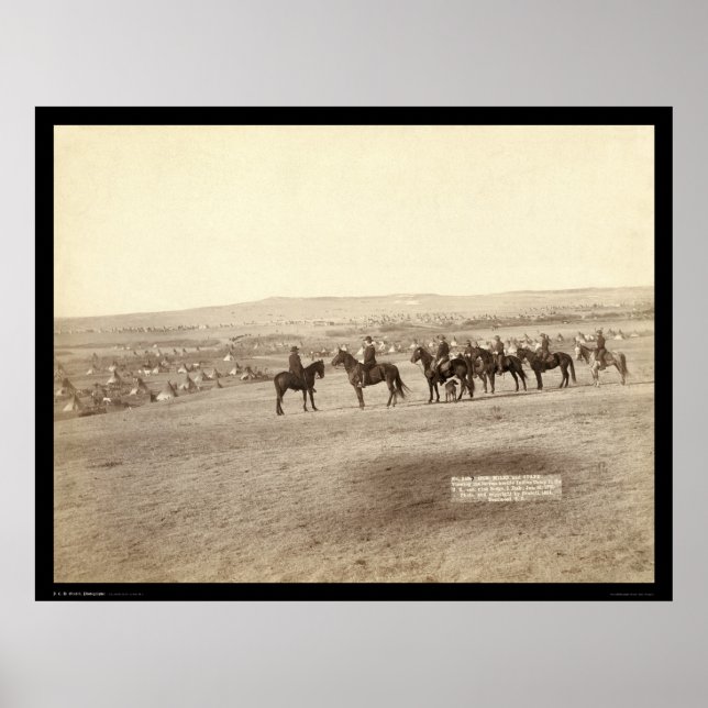 Poster General Miles & Staff at Indian Camp SD 1891 (Frente)