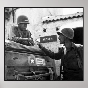 Pôster General Patton Sicília -- Beira