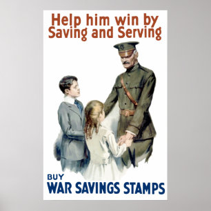 Pôster General Pershing - compre selos da economia da