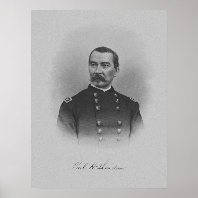 Pôster General Philip Sheridan - Guerra Civil (Frente)