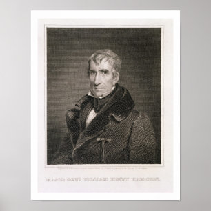 Pôster General principal William Henry Harrison, gravado