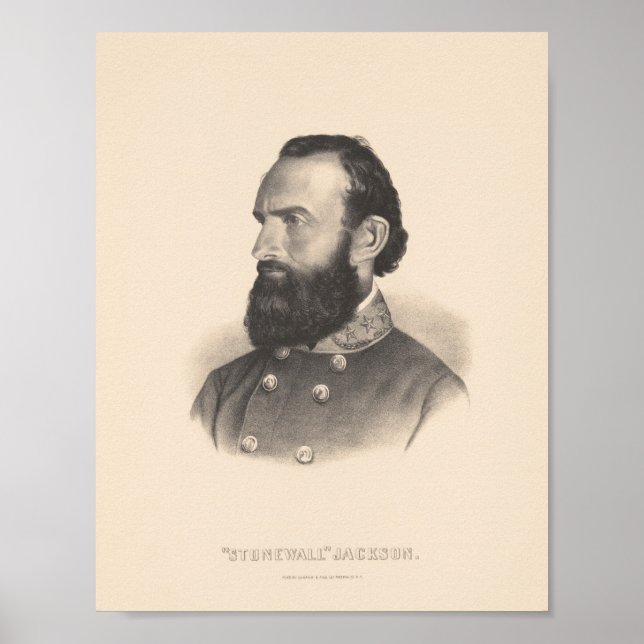 Poster General Stonewall Jackson Portrait (Frente)