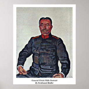 Pôster General Ulrich Wille Retrato Ferdinand Hodler